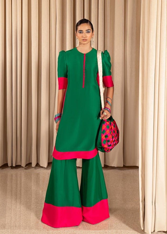 Emerald Fusion Flare Co-ord Set