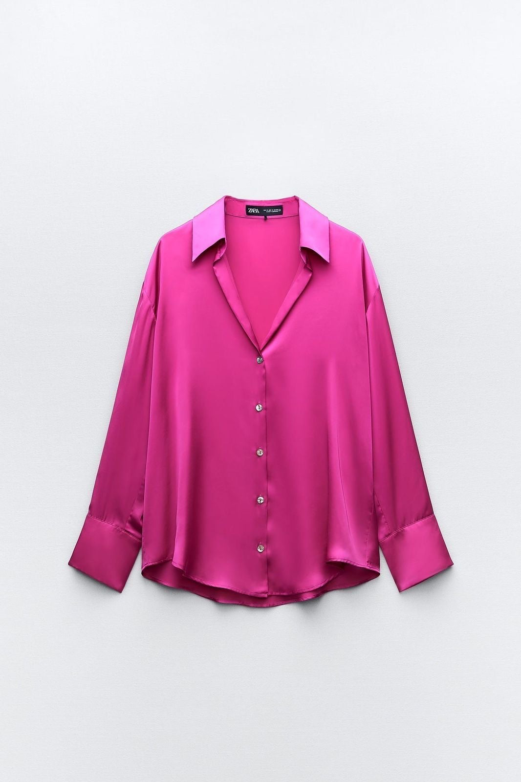 Plain Silk Long-Sleeve Shirt