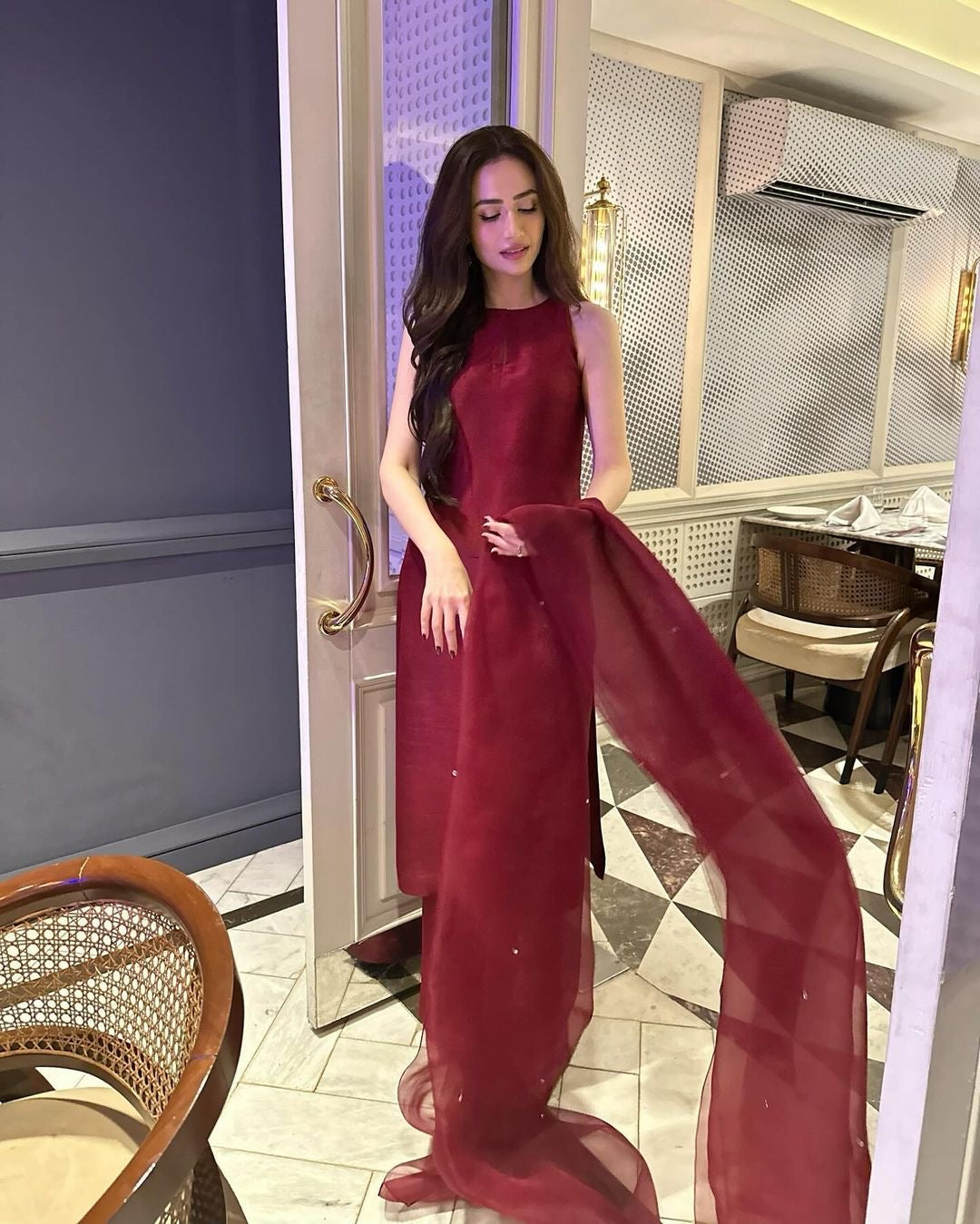 Maroon flapper 3pc