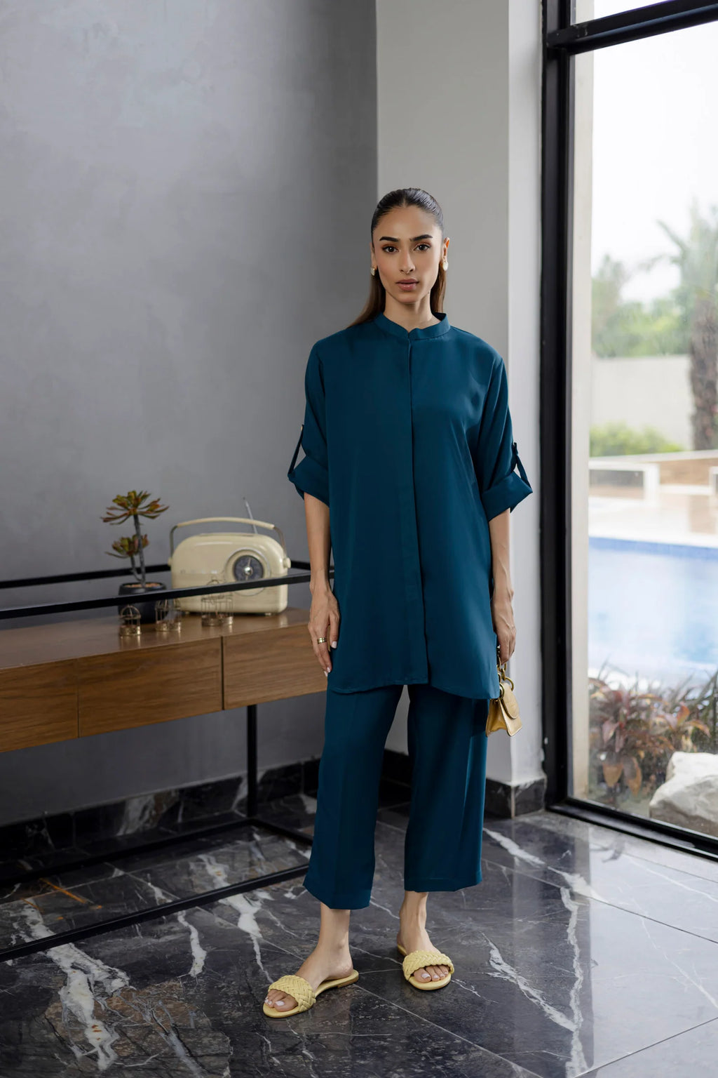 Solid 2PC Dress