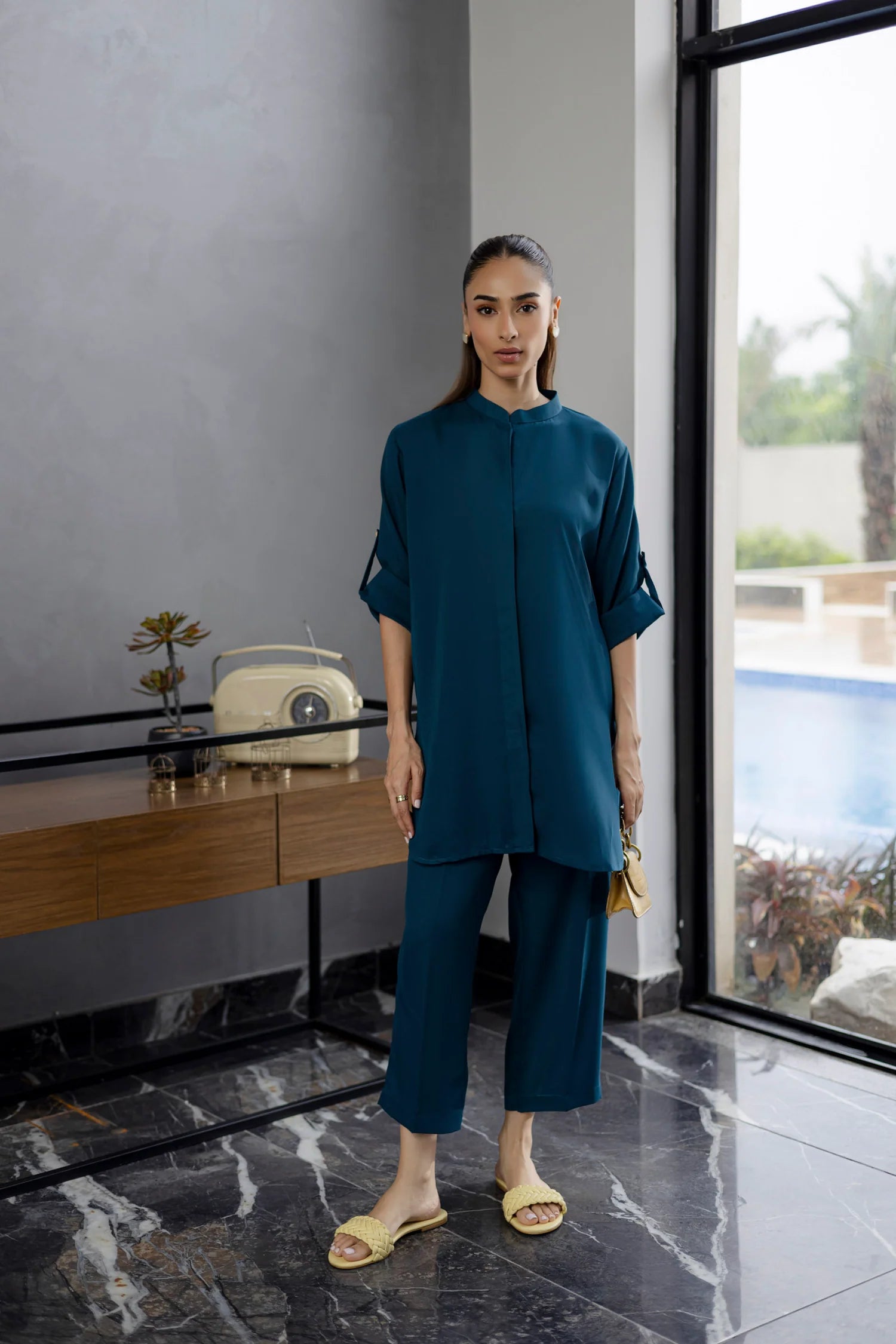 Solid 2PC Dress