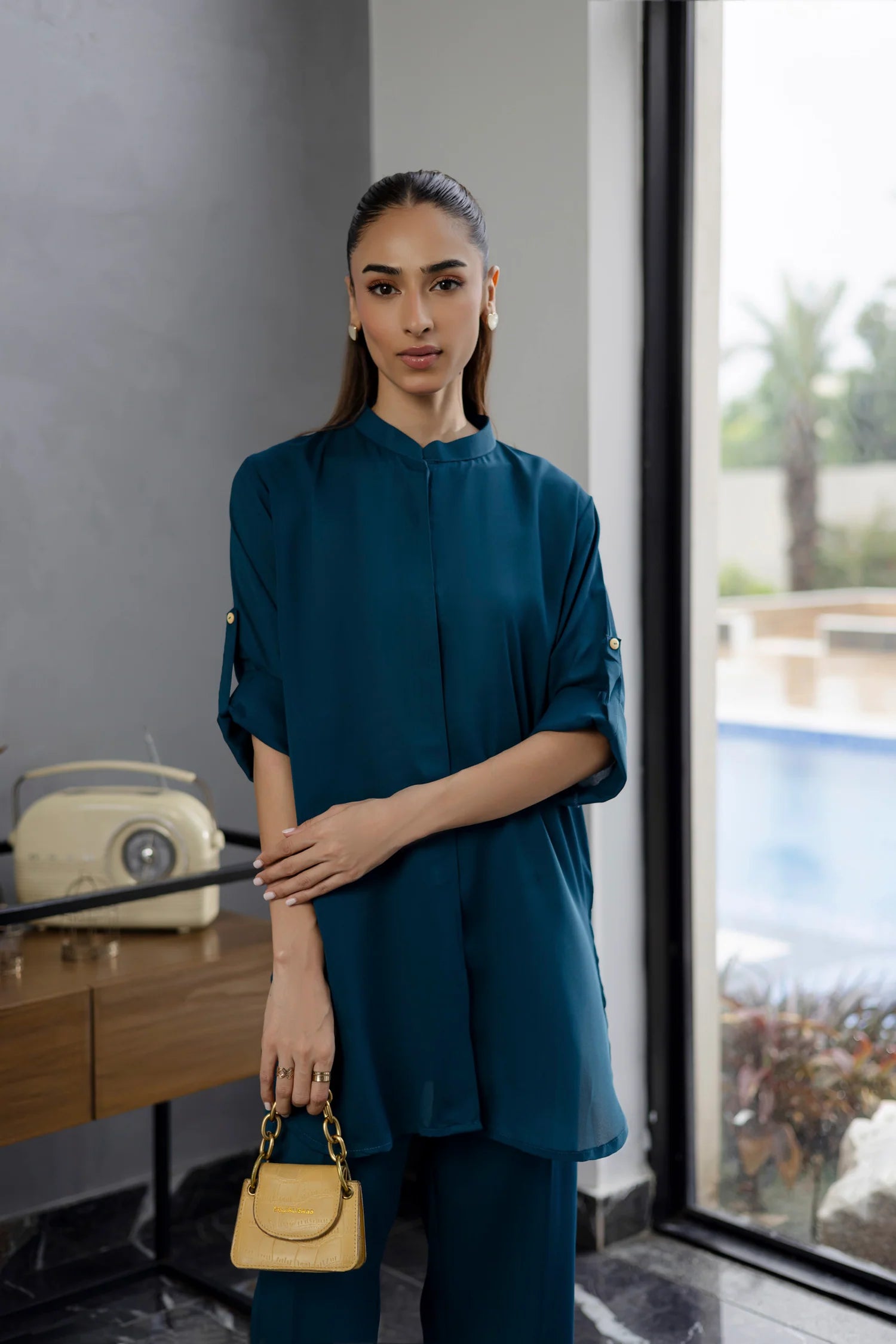 Solid 2PC Dress
