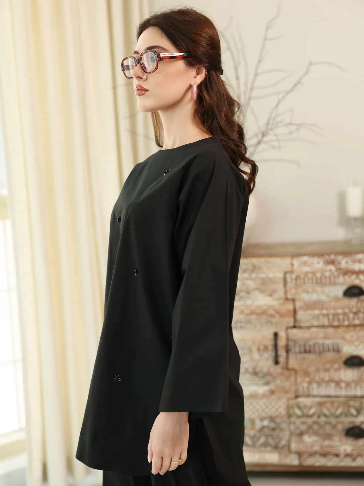Skyloft Black Embellished Cord Set