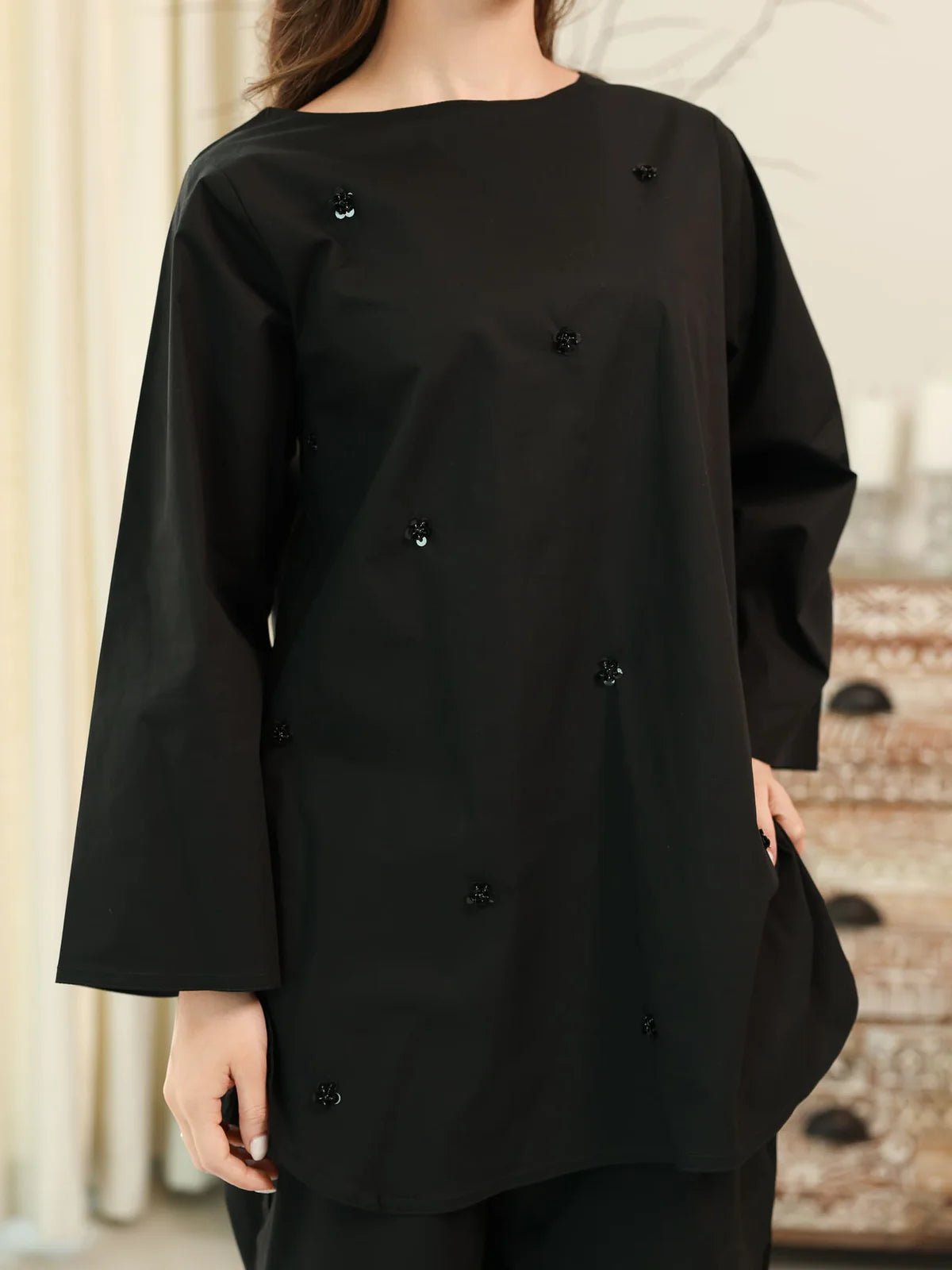 Skyloft Black Embellished Cord Set