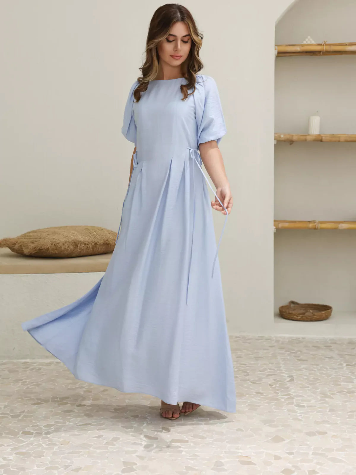 Flutterby Pastel Blue Long Dress