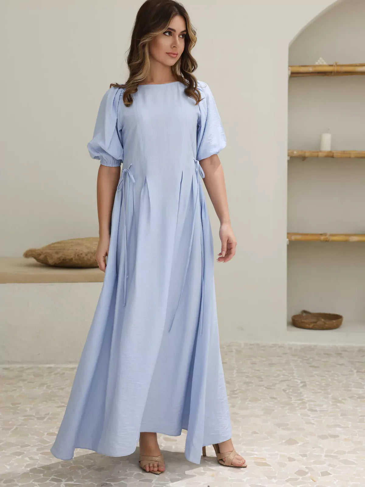 Flutterby Pastel Blue Long Dress