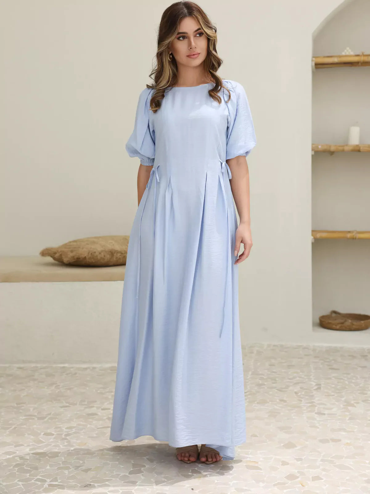 Flutterby Pastel Blue Long Dress