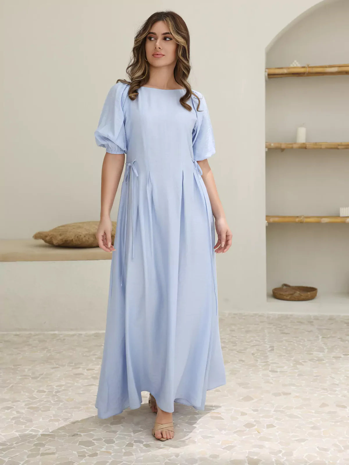 Flutterby Pastel Blue Long Dress