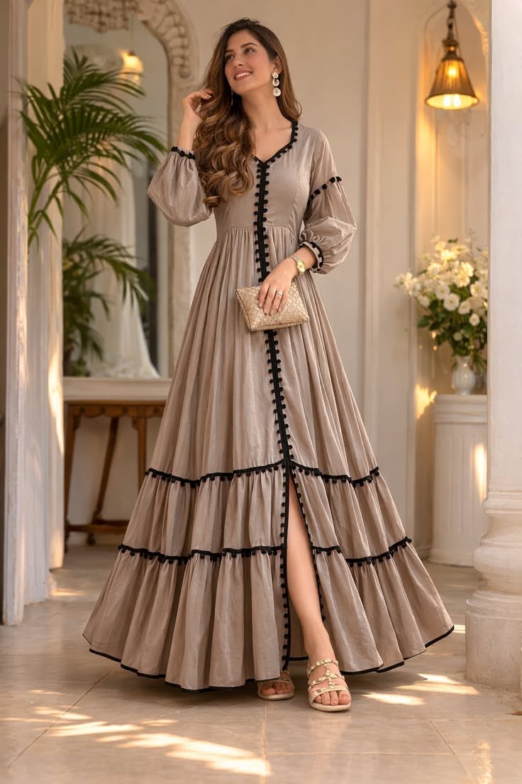 Pom-Pom Maxi Dress