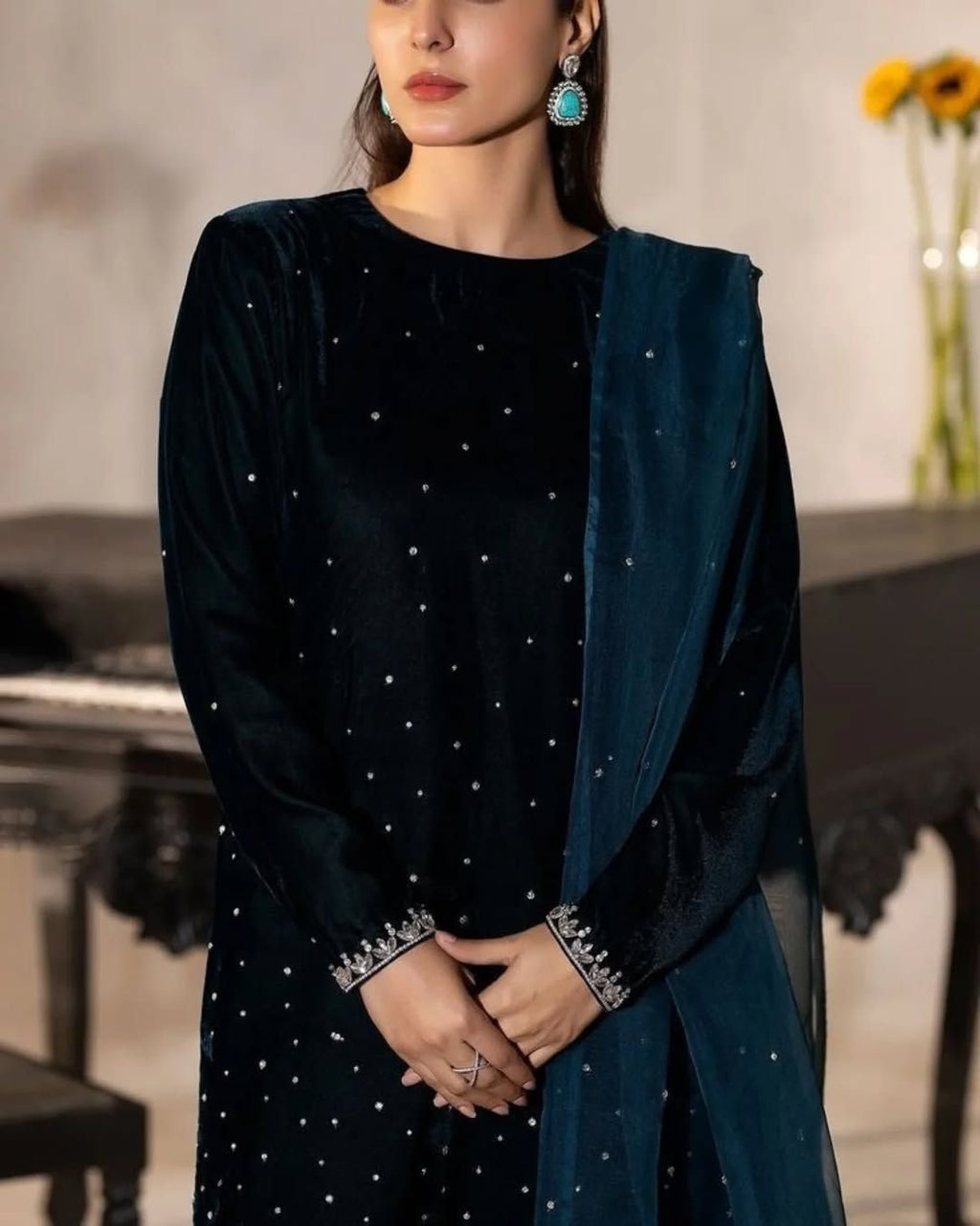 Sparkle Embellished 3-Piece Suit