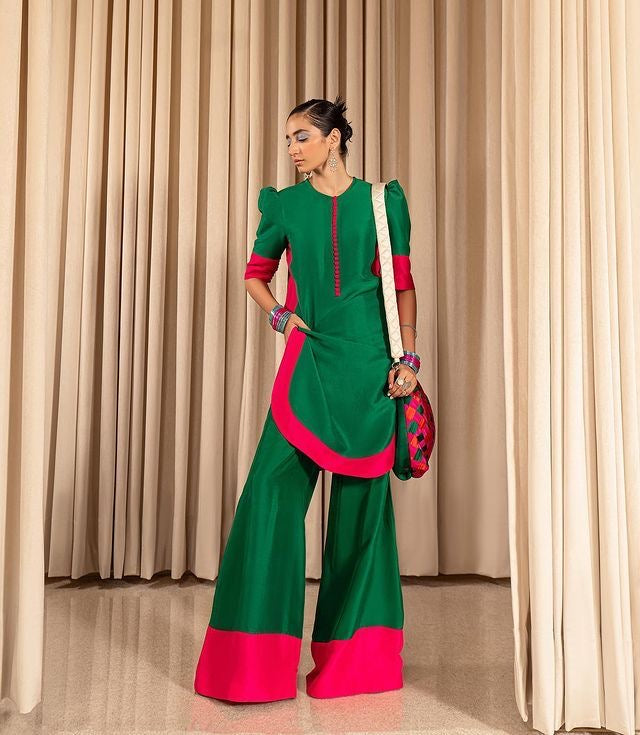 Emerald Fusion Flare Co-ord Set