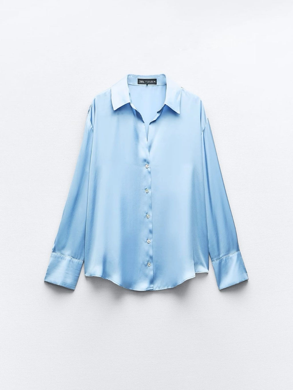 Plain Silk Long-Sleeve Shirt