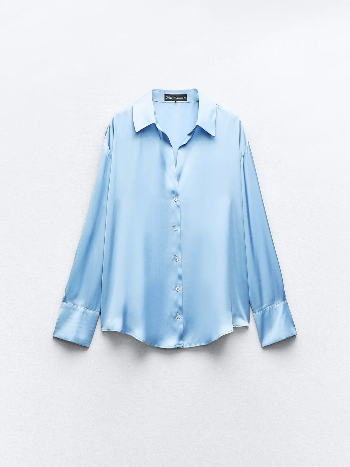 Plain Silk Long-Sleeve Shirt