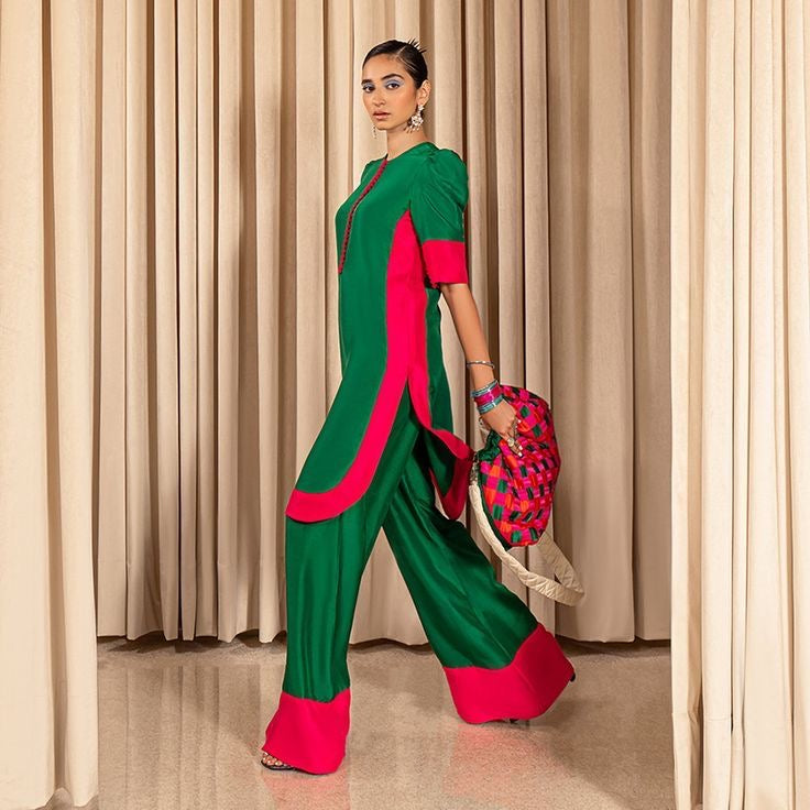 Emerald Fusion Flare Co-ord Set