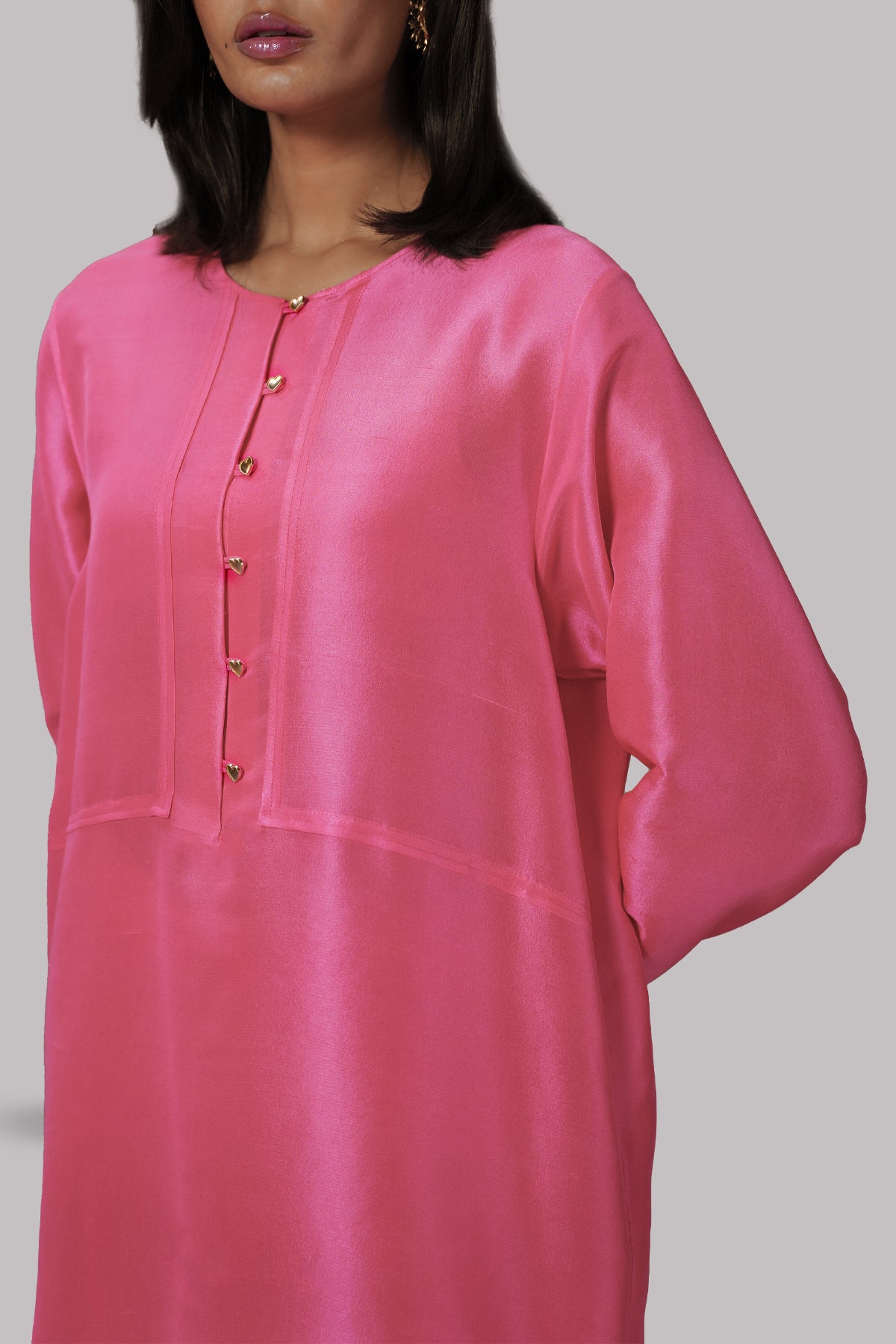 Fandango Pink Embellished Sheesha Silk Set