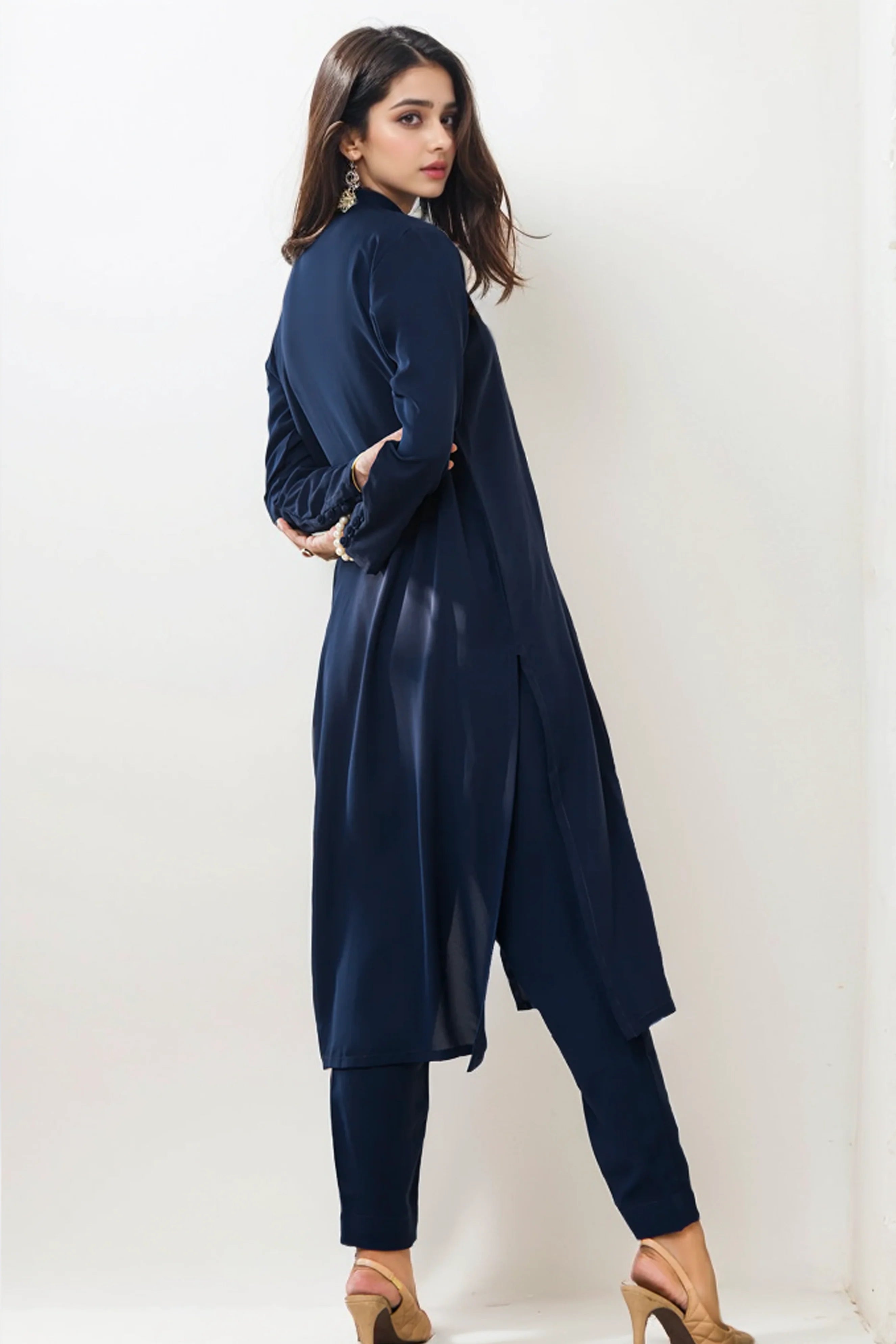 Navy Blue Color Co Ord