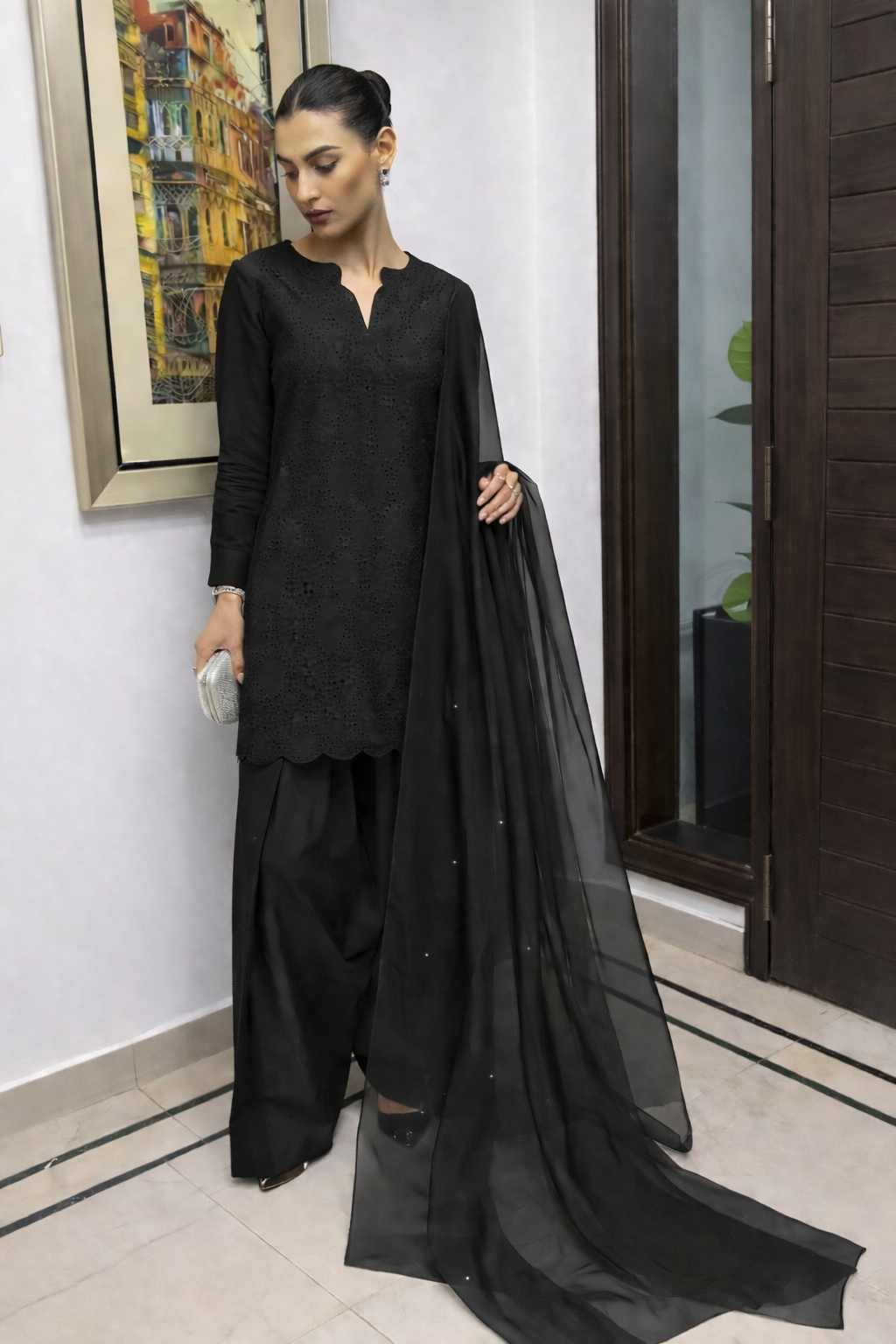 Cutwork Farsi shalwar 3pc
