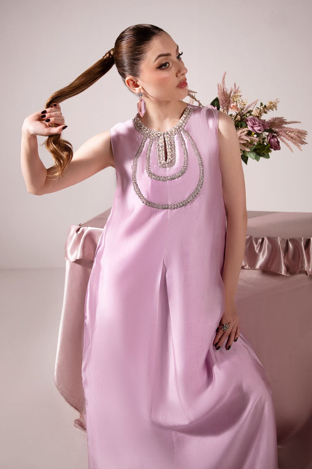 Pink Embellished 3-Piece Ensemble