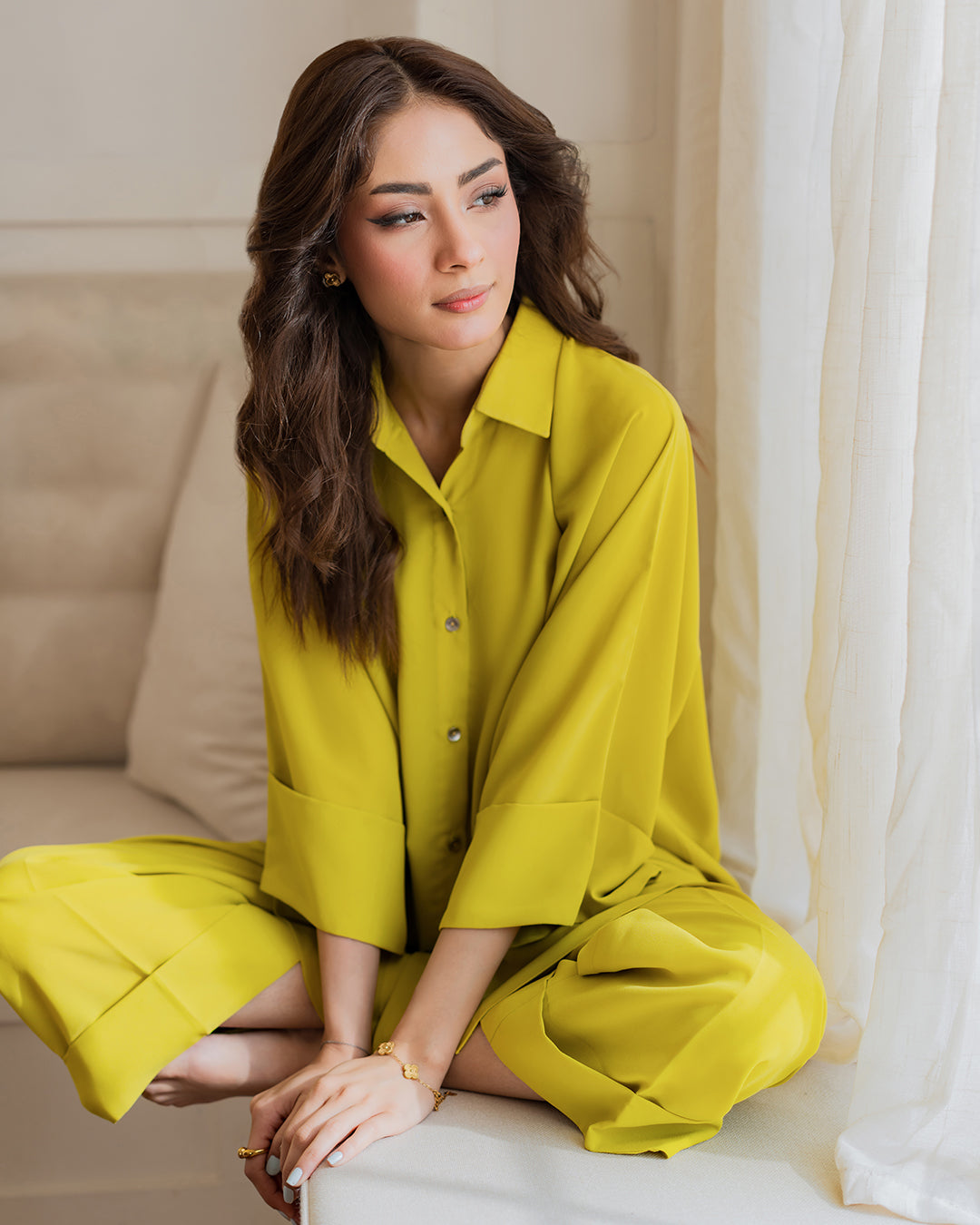 Mustard Yellow Relaxed Co-Ord Set