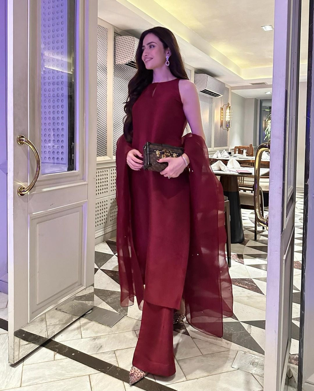 Maroon flapper 3pc