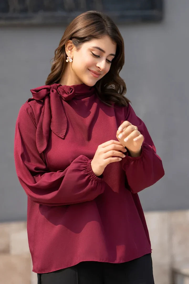 Burgundy Bow Set