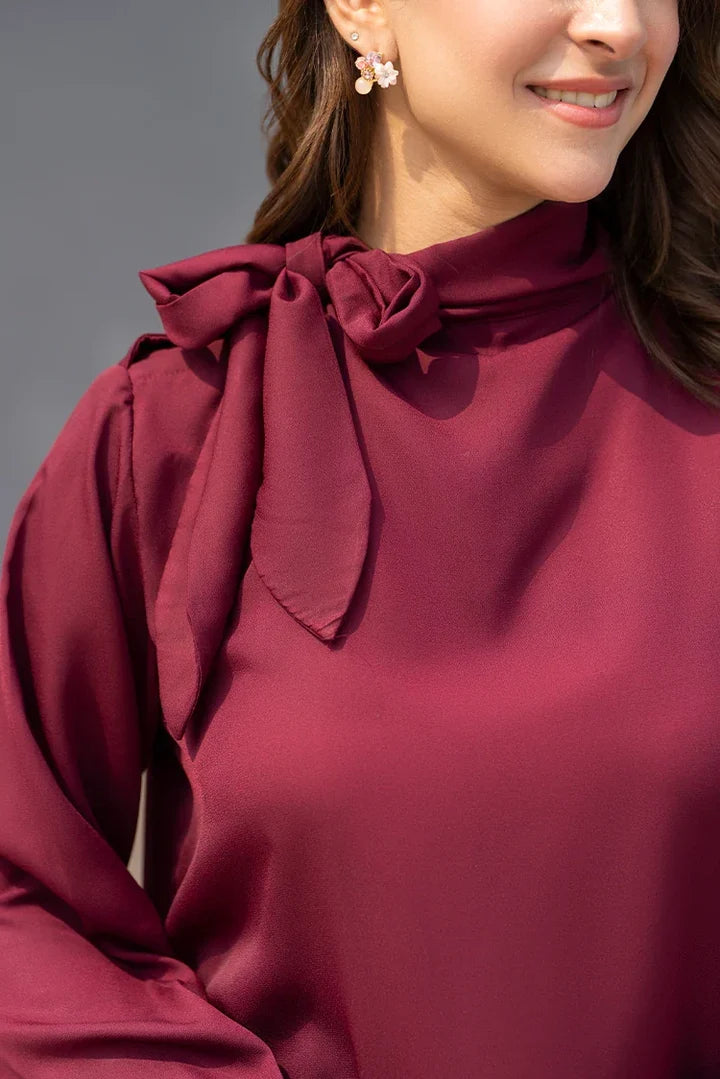 Burgundy Bow Set