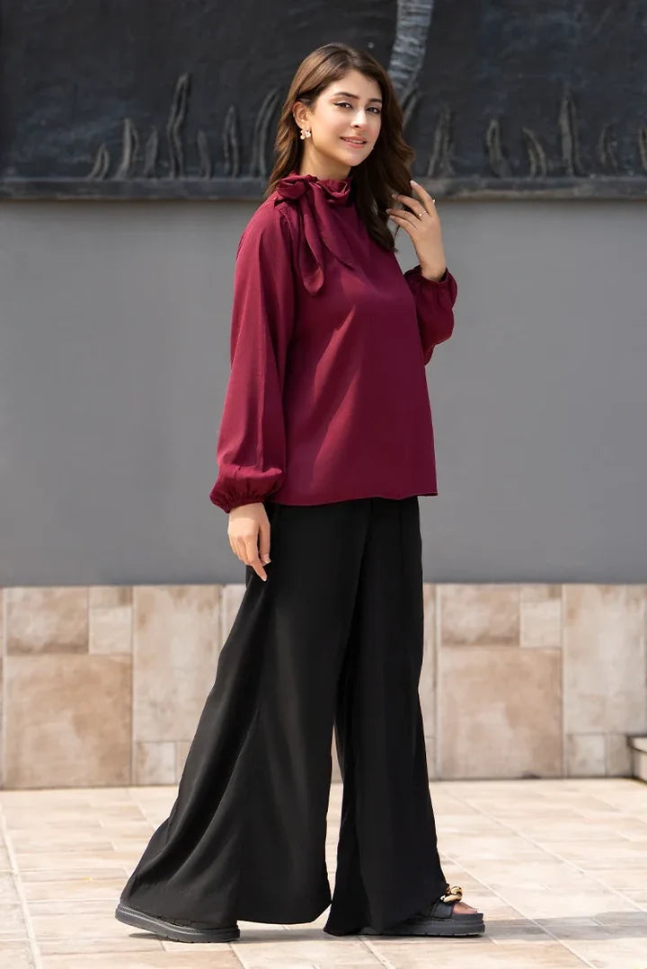 Burgundy Bow Set