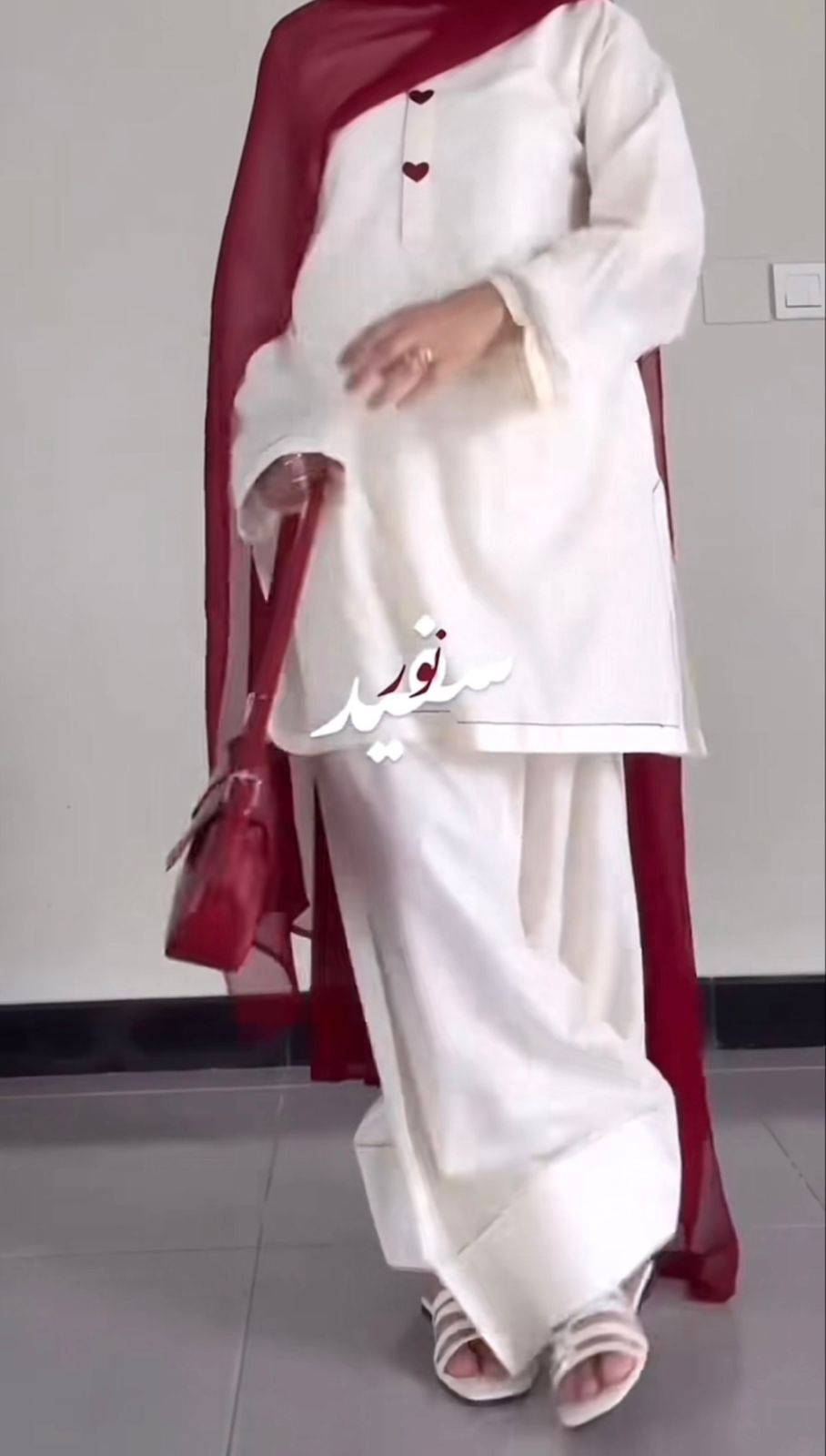 White Farsi Shalwar Kameez