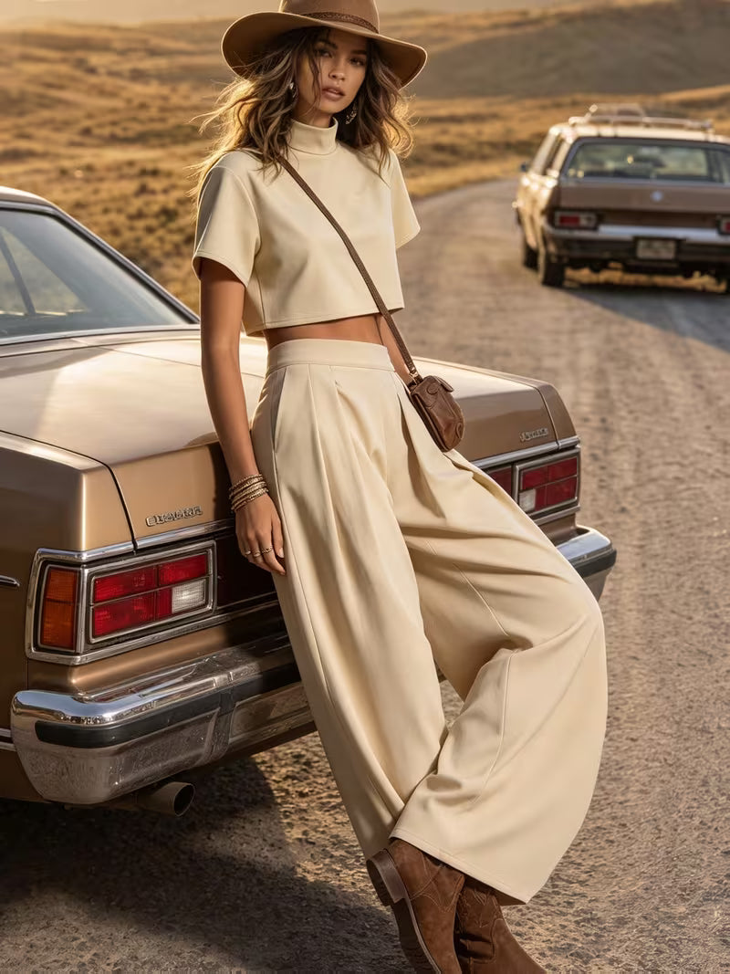 Baalloon pant and crop shirt
