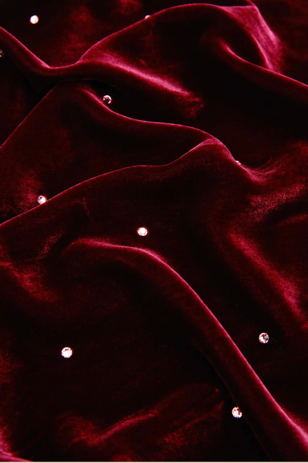 Velvet Wine Crystal Co-ord Set