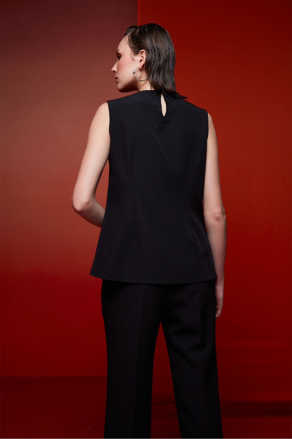 Black & Red Embellished Statement Co-Ord Set