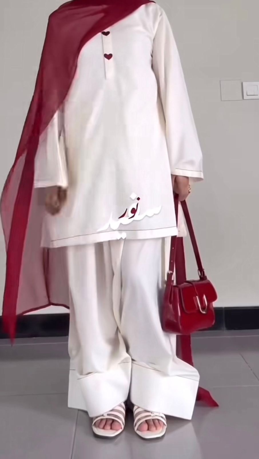 White Farsi Shalwar Kameez