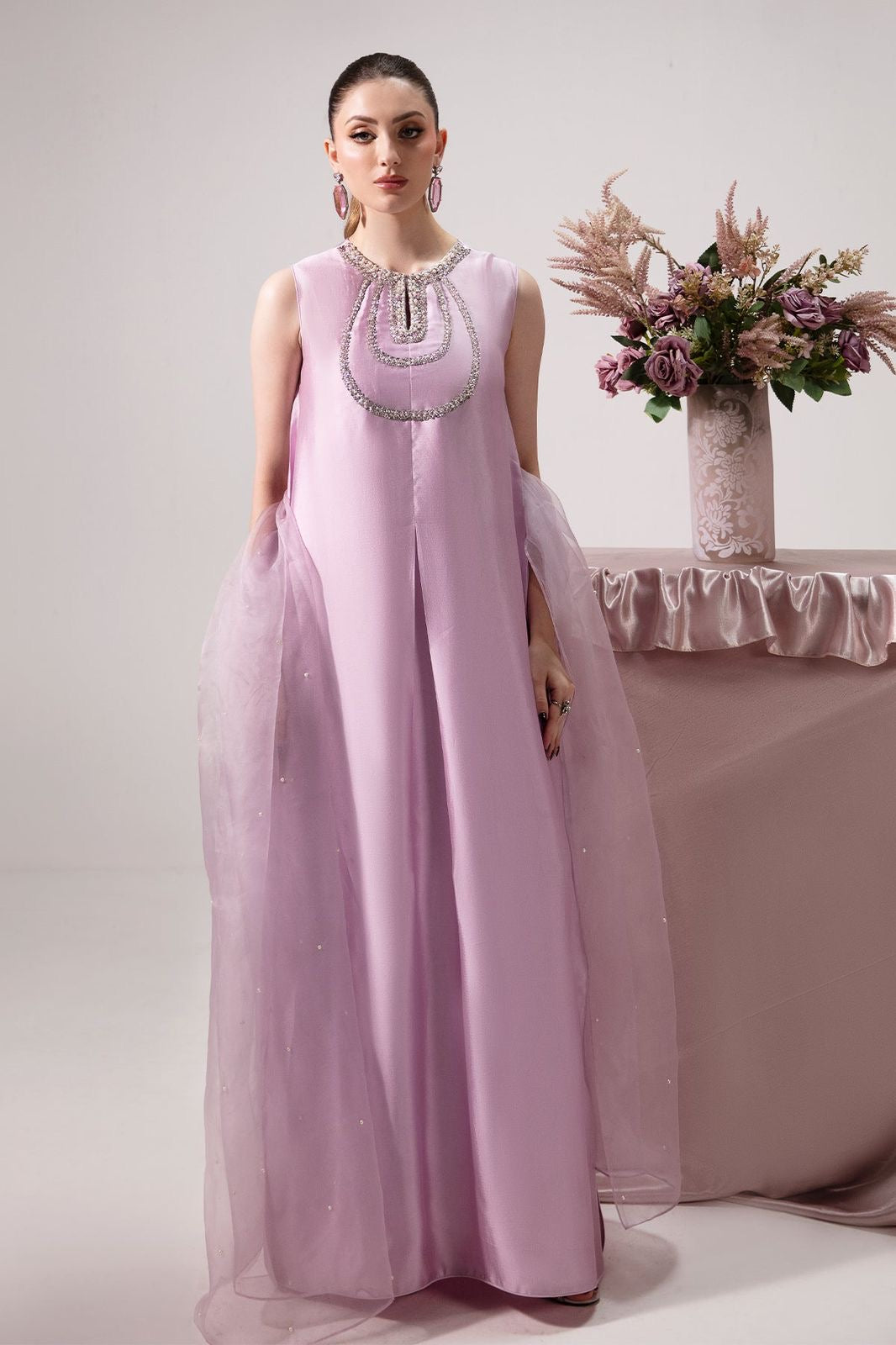 Pink Embellished 3-Piece Ensemble