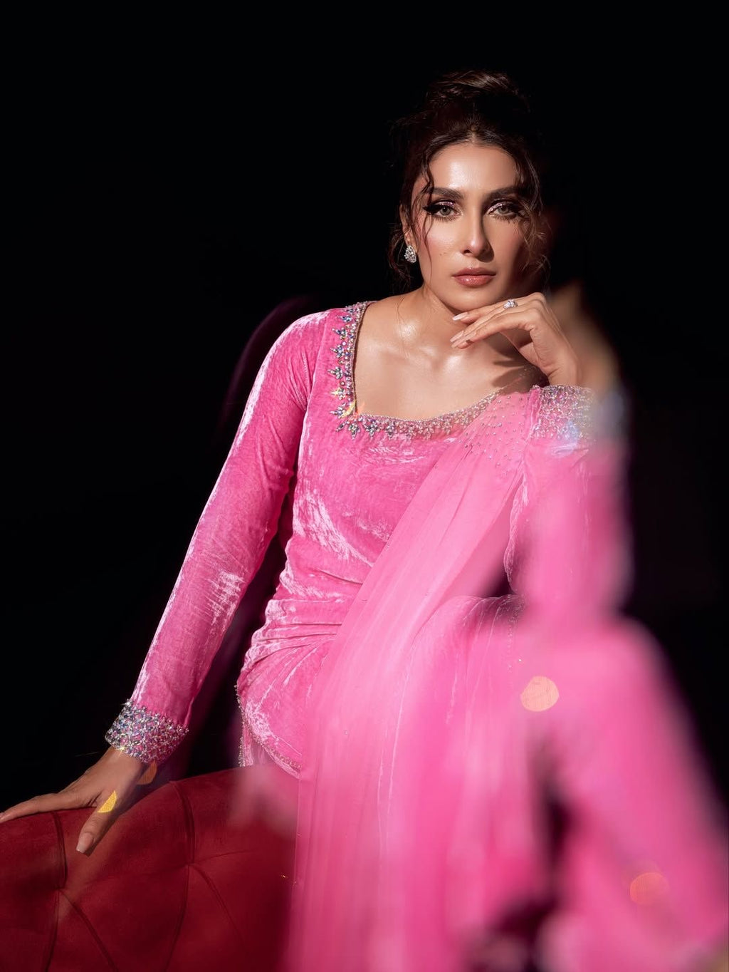 Rose pink Velvet suit