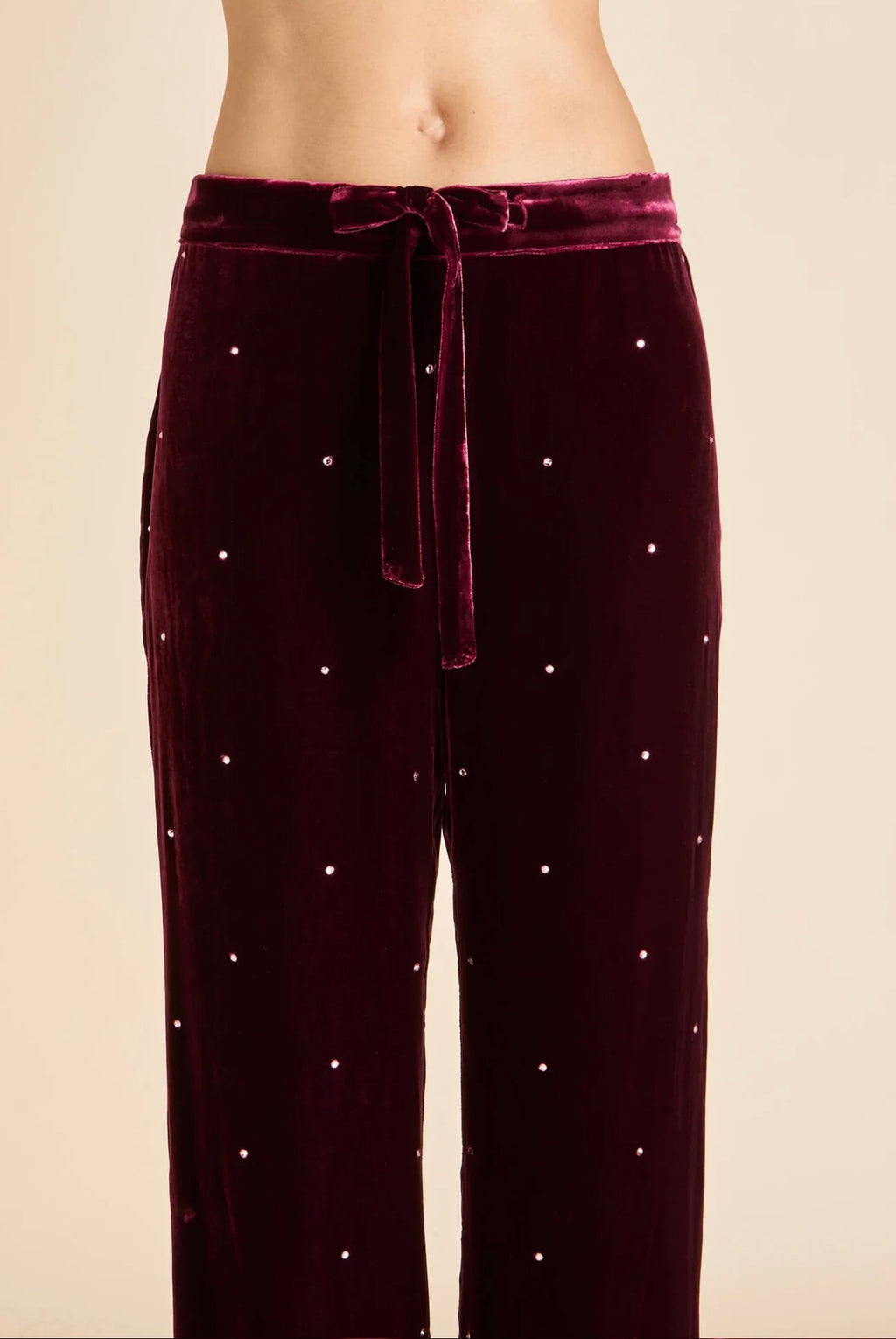 Velvet Wine Crystal Co-ord Set