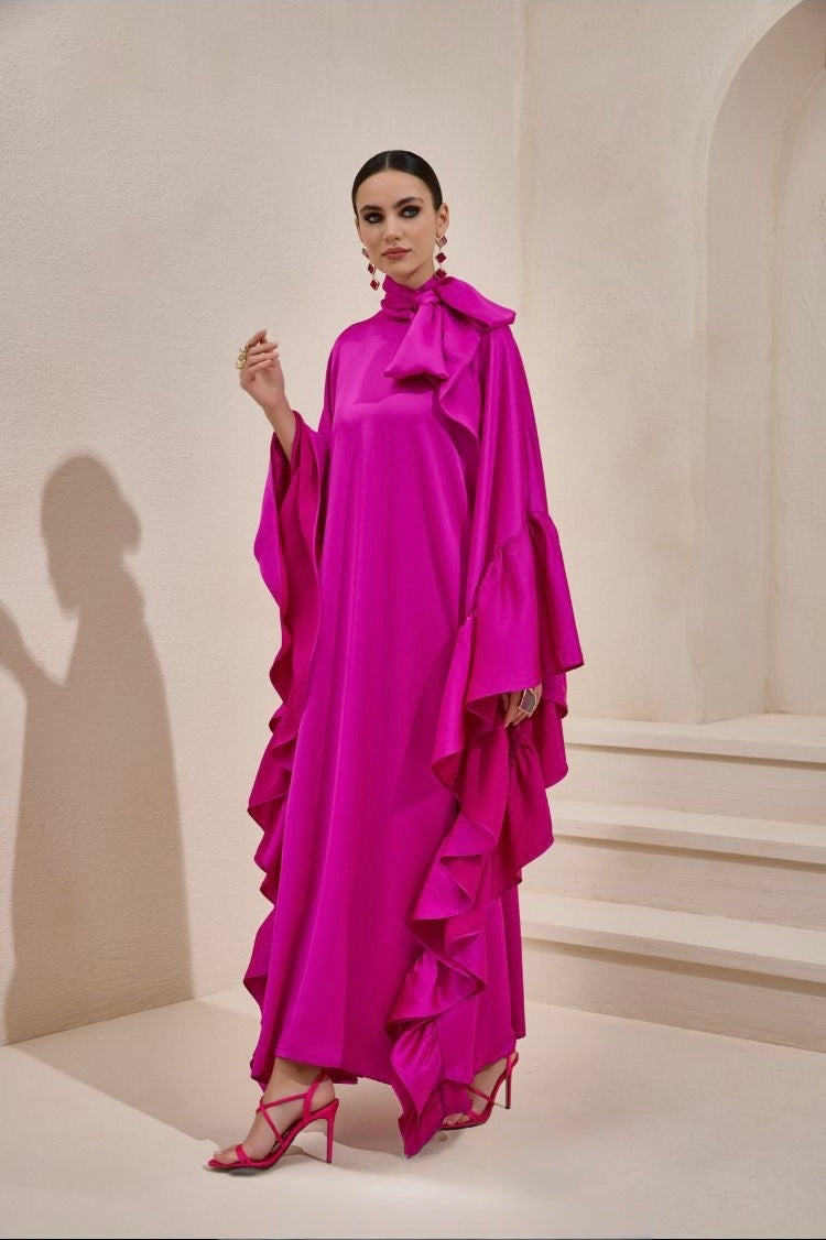 Fuchsia Ruffle Elegance Gown