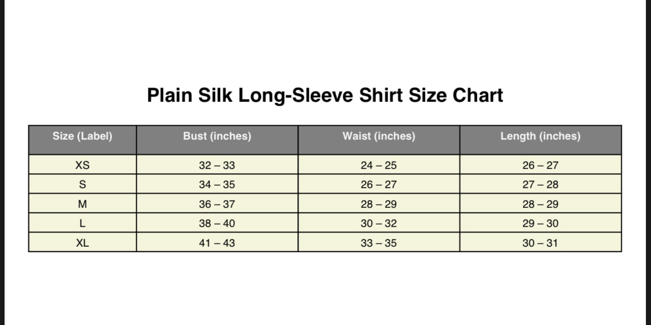 Plain Silk Long-Sleeve Shirt