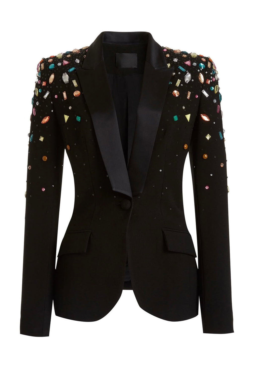 Luxury Embellished Black Blazer – Statement Evening Wear