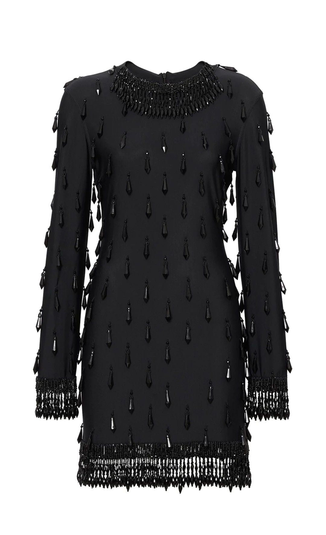 Black Chain-Embellished Luxury Shirt