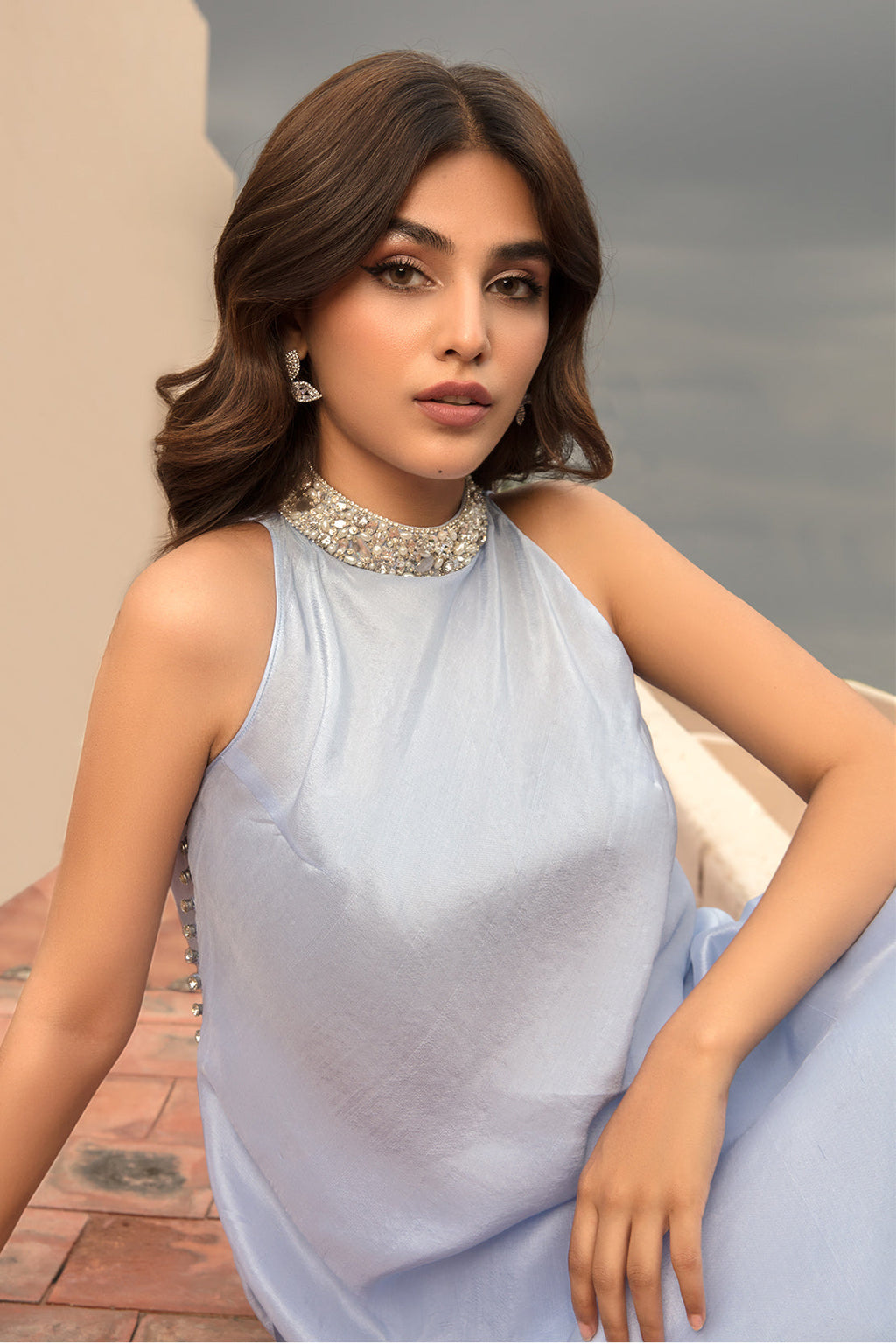 Powder Blue Embellished Co-Ord Set