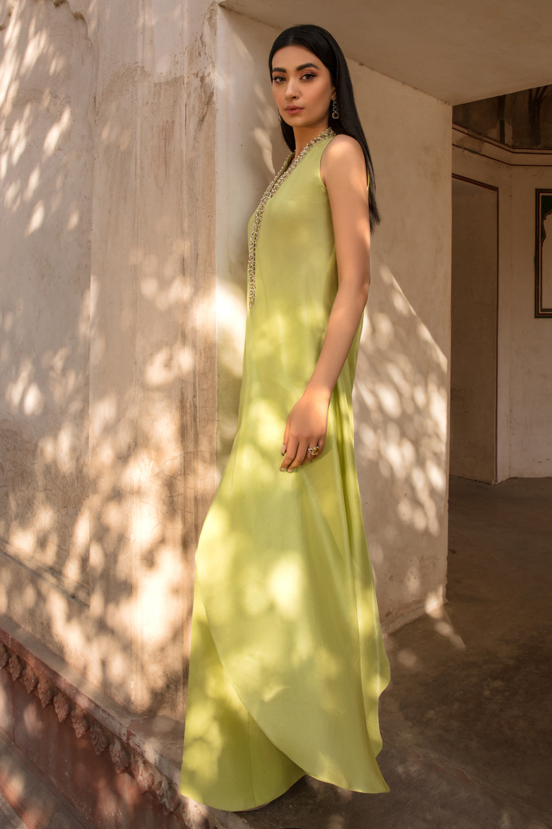 Lime Green Embellished Co-Ord set