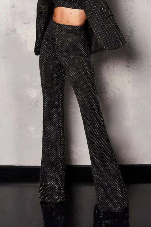 ✨ Black Crystal-Stoned 2-Piece Luxury Suit ✨