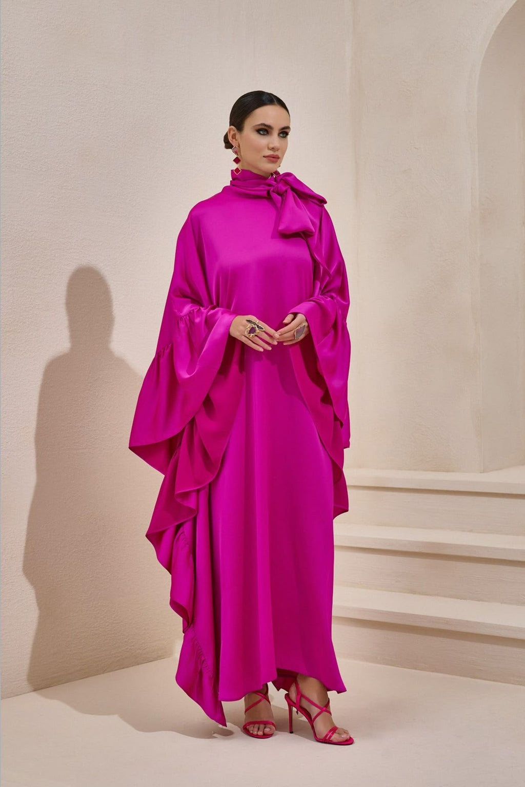 Fuchsia Ruffle Elegance Gown