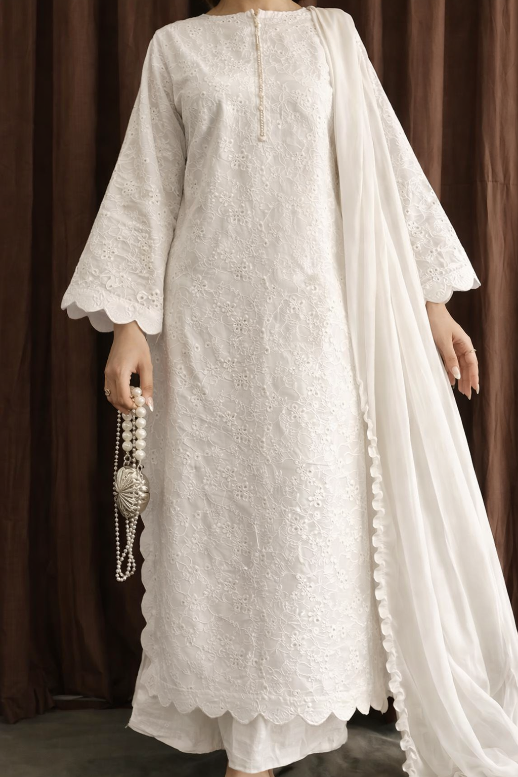 Cutwork PLAZO SHIRT 3pc