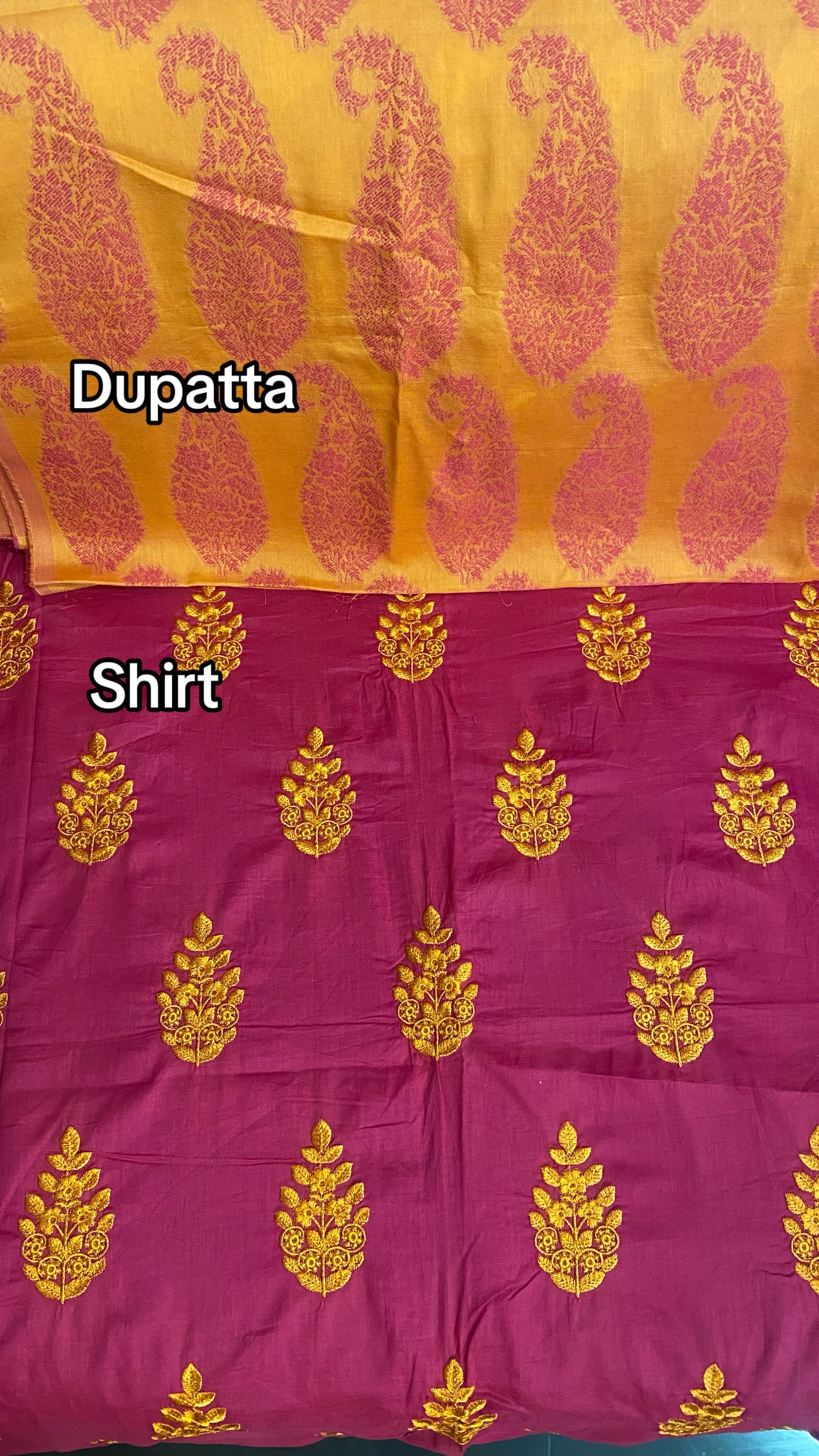 2pc jaquard shirt dupatta