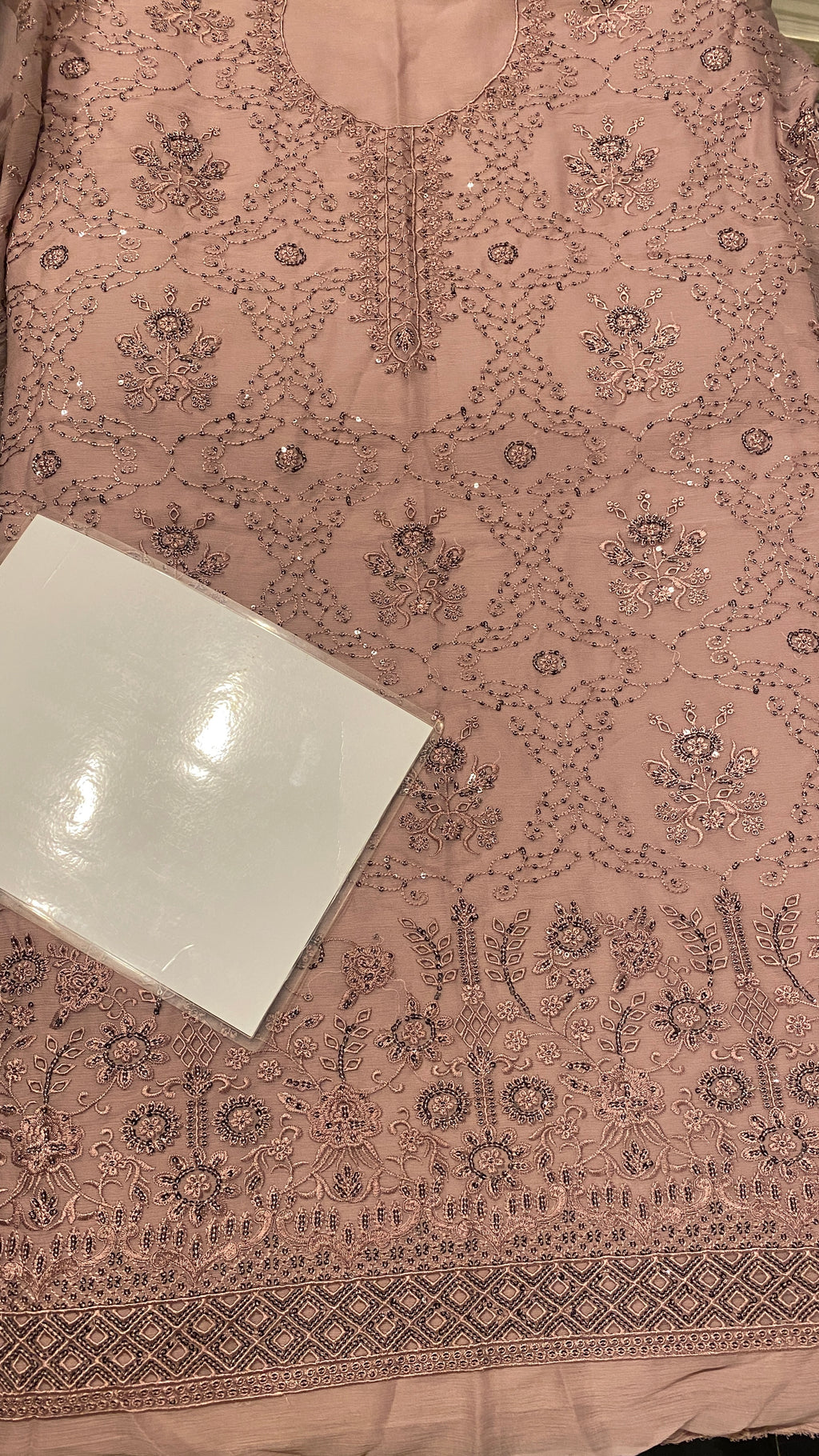 Blush Pink Chiffon Embroidered 3pc