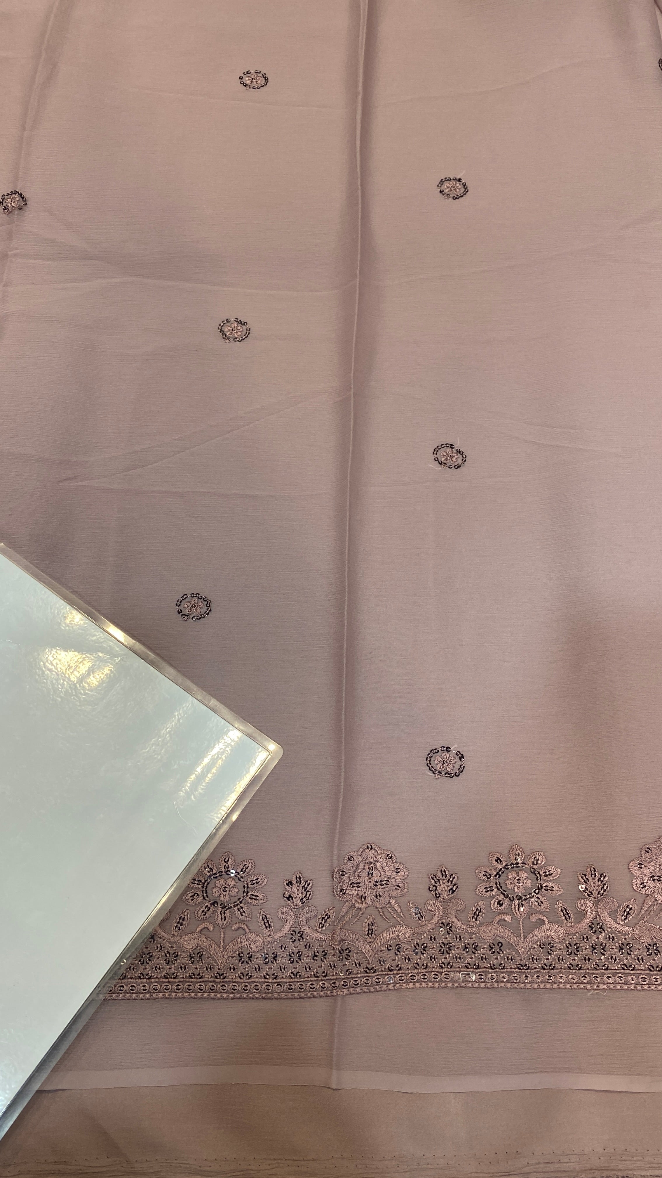 Blush Pink Chiffon Embroidered 3pc