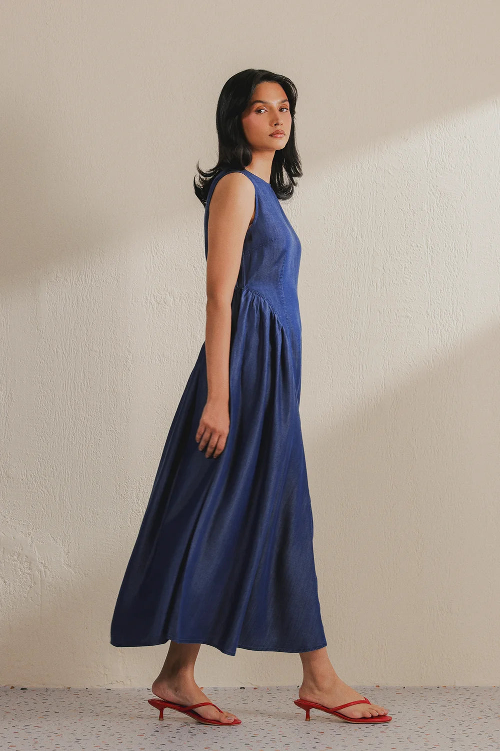Sleeveless Denim Frock