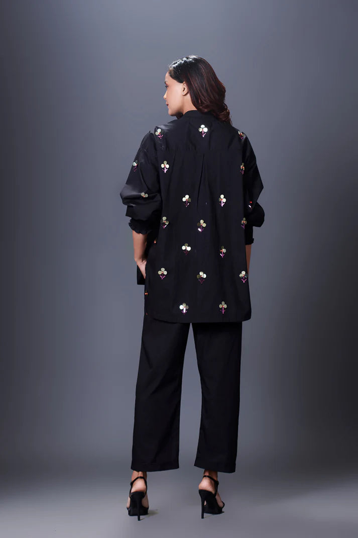 Black Hand Embroidered 2pc