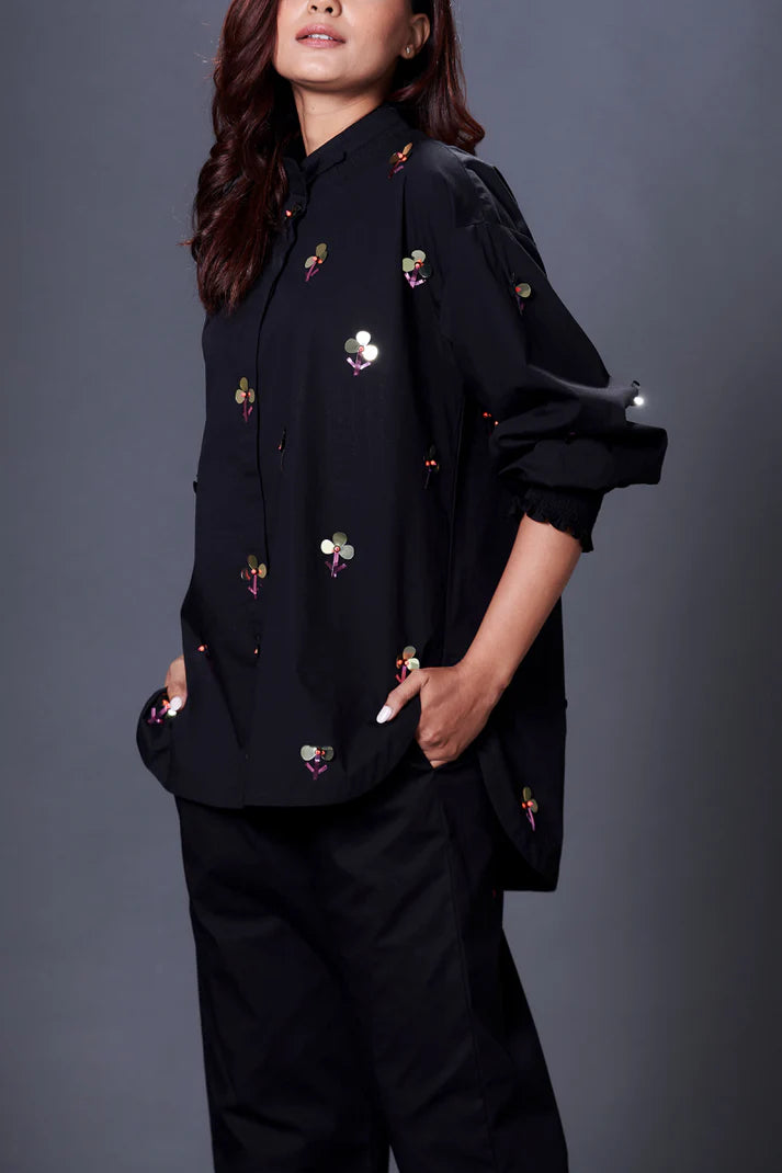 Black Hand Embroidered 2pc